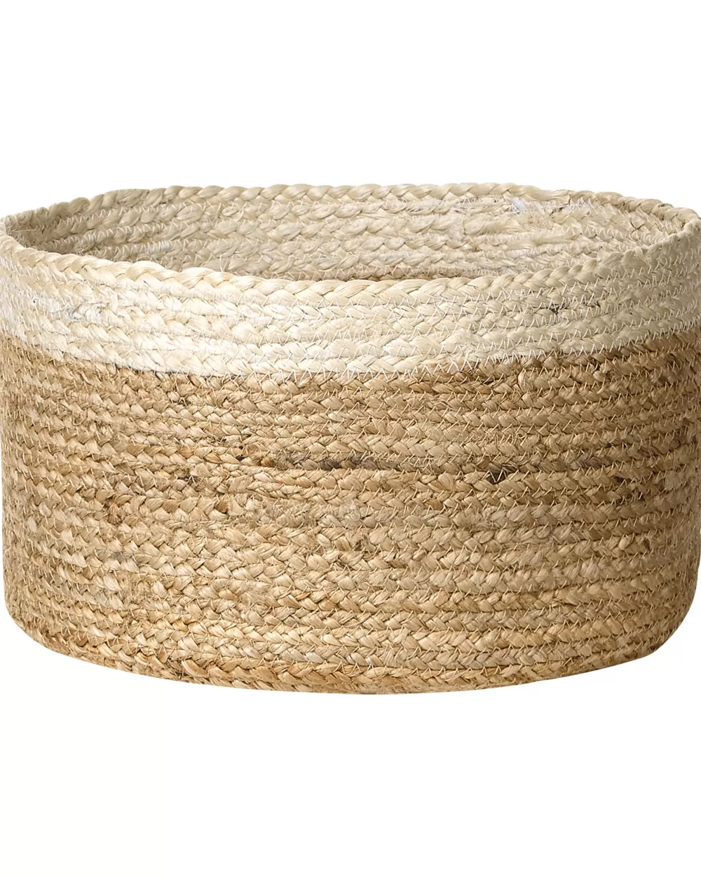 Beliani Set di 3 Cesti Organizzatori in Fibra Naturale - Juta Beige e Toni Naturali per Ordine Domestico
