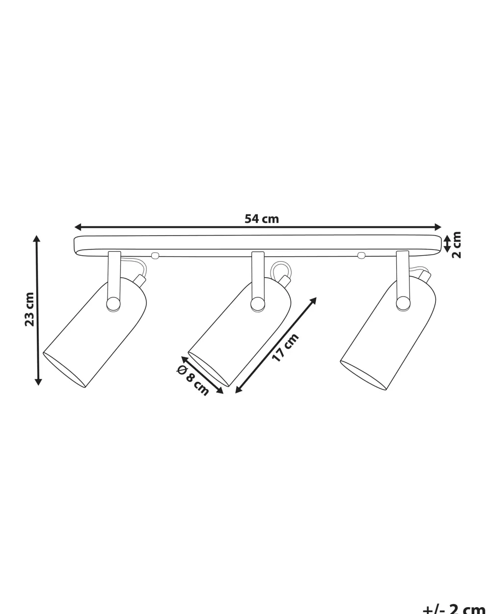 Beliani Lampadario Sospeso a 3 Lampadine in Metallo Nero Lucido - Design Moderno per Interni, Tyria