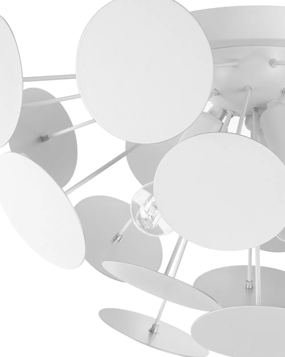 Lampadario moderno a 3 luci Beliani - Design Maritsa in metallo bianco opaco
