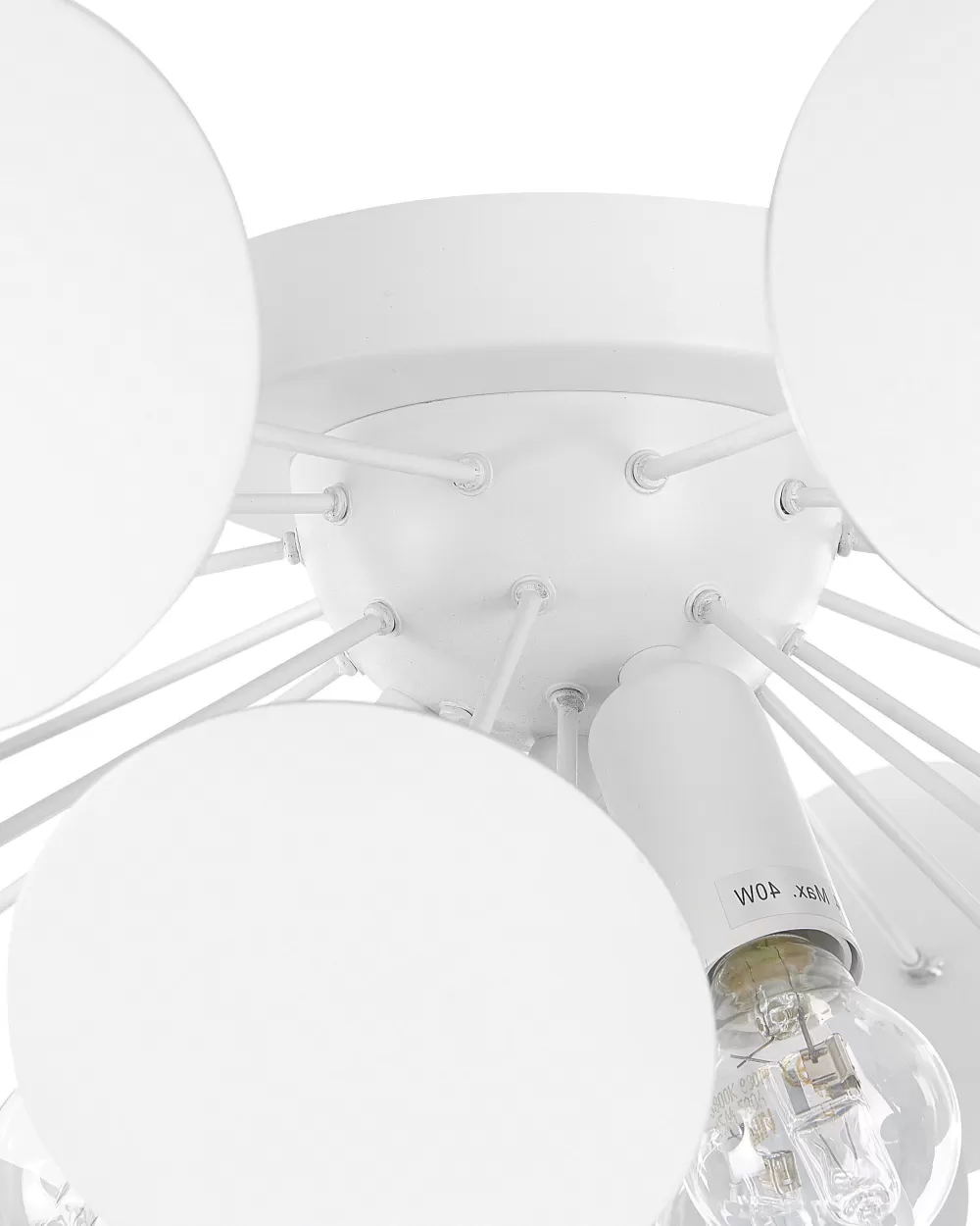 Lampadario moderno a 3 luci Beliani - Design Maritsa in metallo bianco opaco