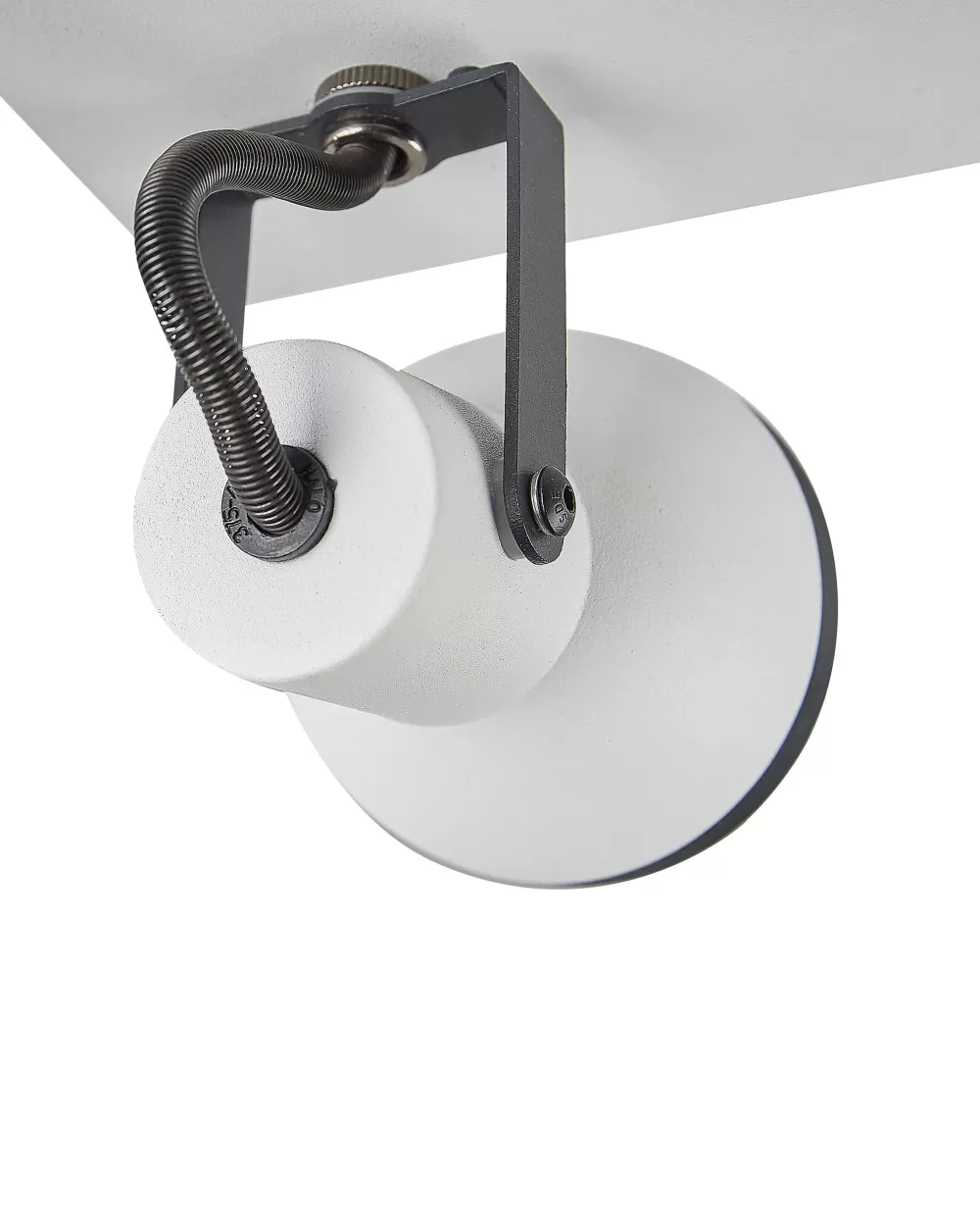 Lampadario Beliani a 3 luci sospeso | Struttura in ferro con finitura bicolore bianco/nero | Design industriale moderno per soggiorno o cucina