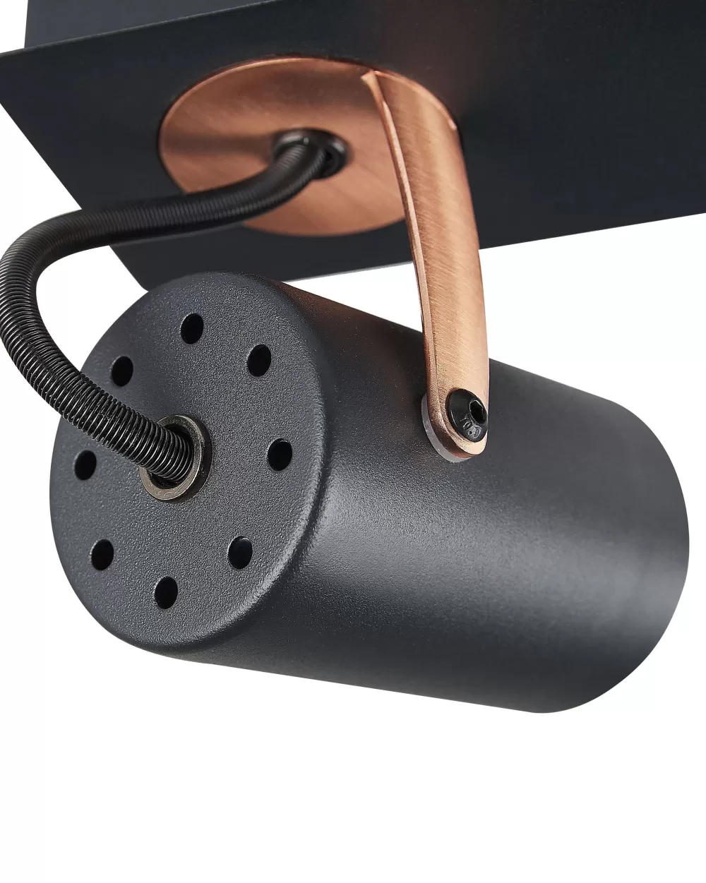 Beliani - Lampadario Moderno a 4 Luci con Sistema a Clip in Metallo Nero, Design Contemporaneo per Interni