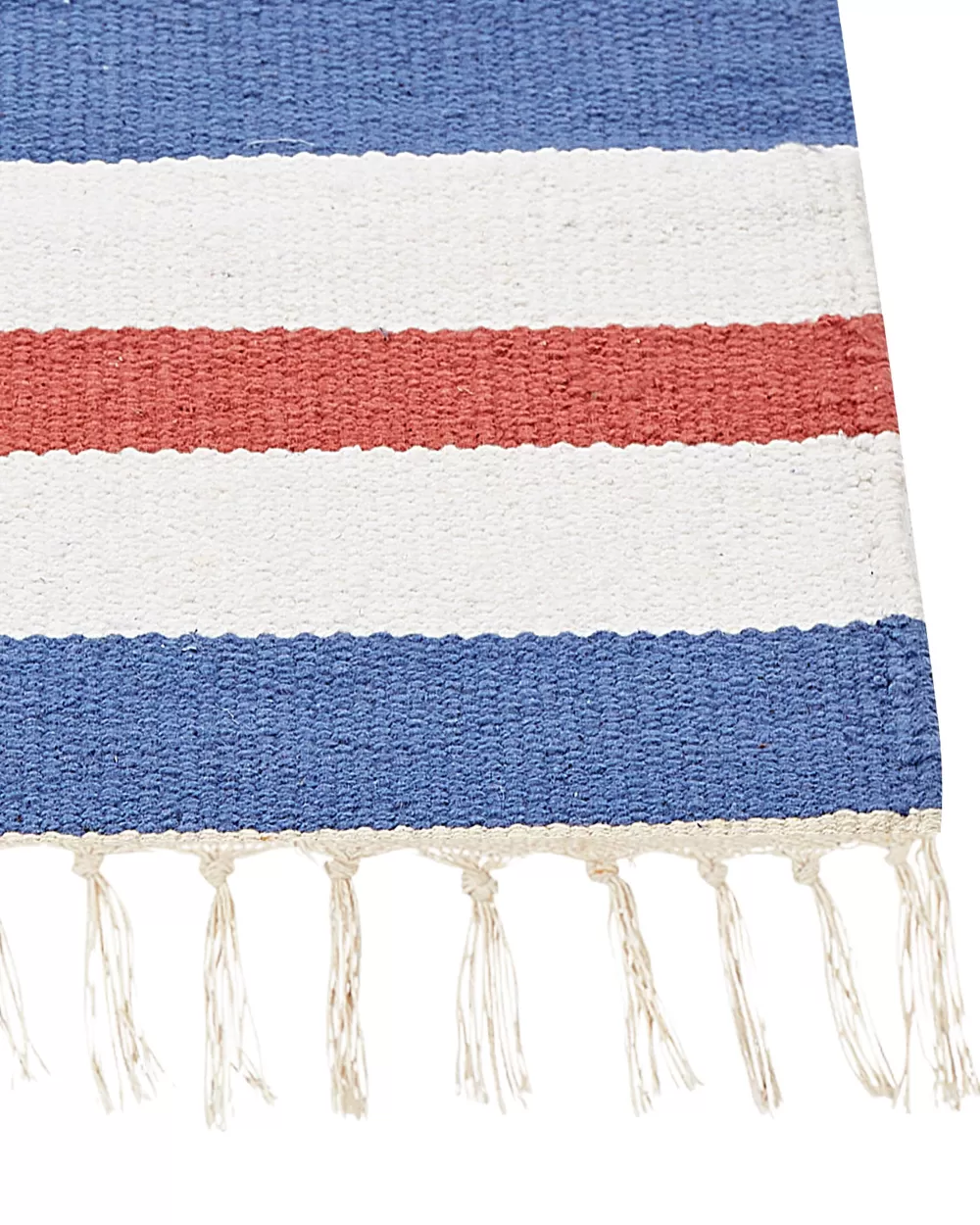 Tappeto Kilim Beliani in Cotone Monocolore, Design Elegante 140x200 cm - Ideale per Soggiorni Moderni, Collezione Varser
