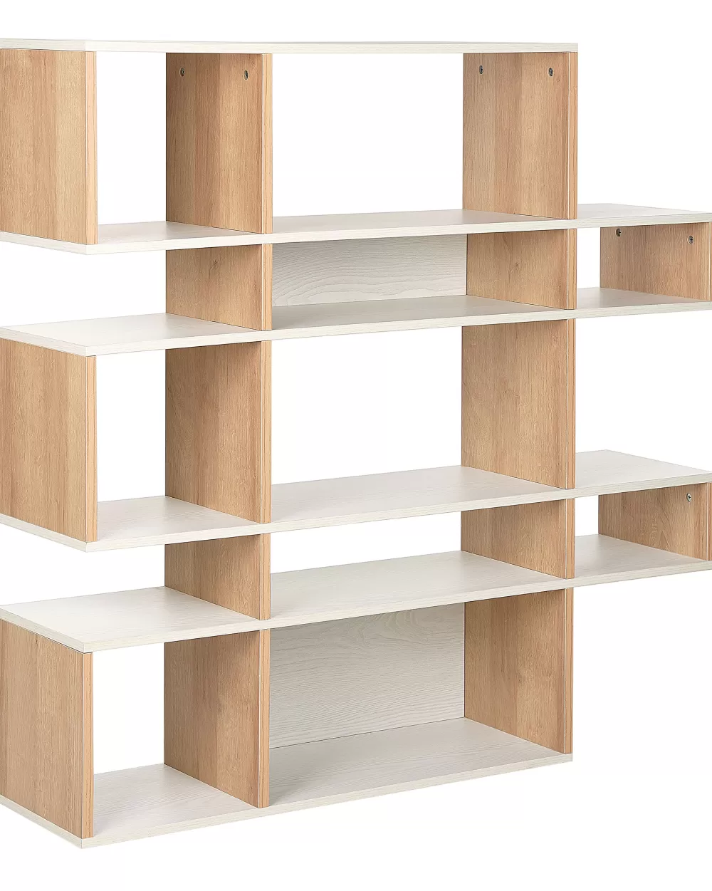Beliani - Libreria Amarilo 10 Ripiani in Legno Chiaro e Bianco, Scontata per Te!