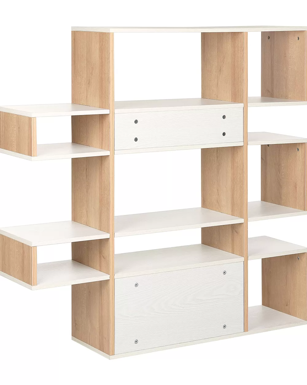 Beliani - Libreria Amarilo 10 Ripiani in Legno Chiaro e Bianco, Scontata per Te!