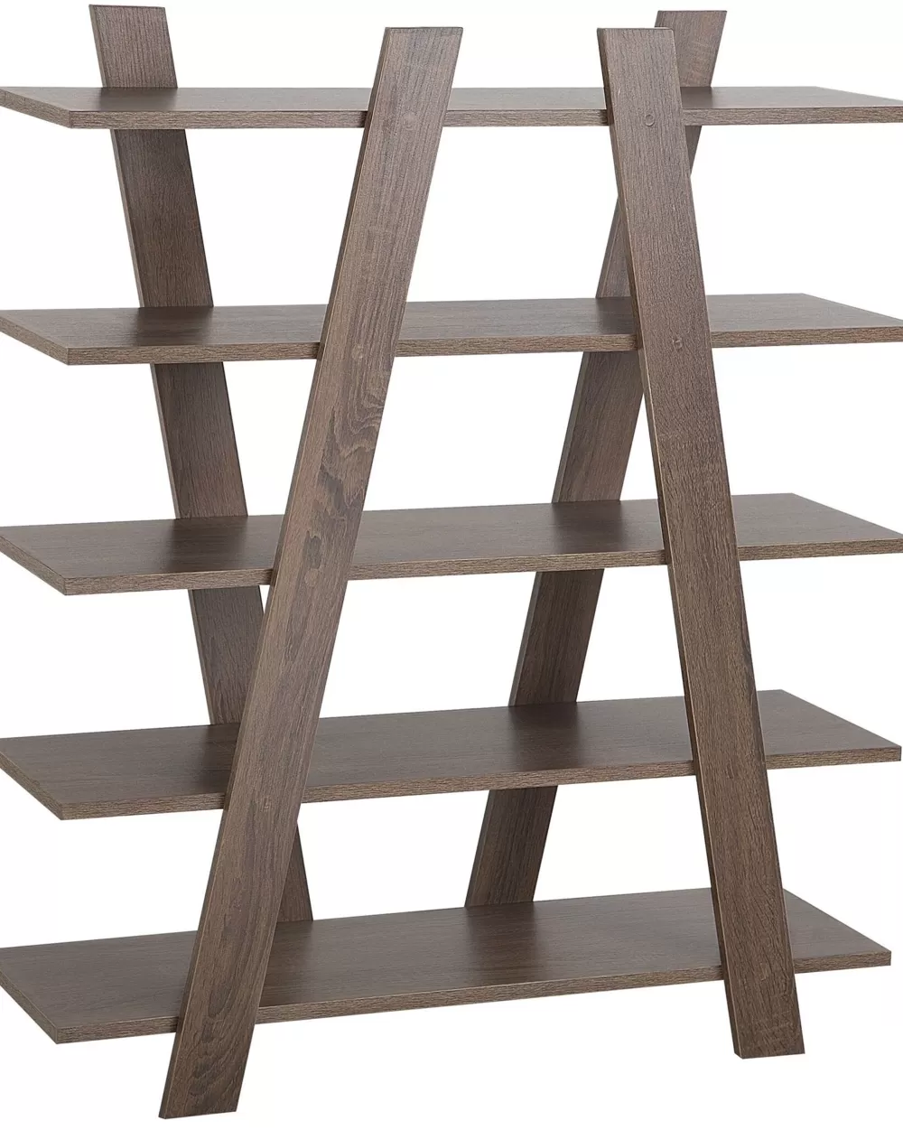 Libreria Moderna a 5 Ripiani in Legno Scuro Escalante - Design Elegante per Soggiorno o Ufficio Beliani