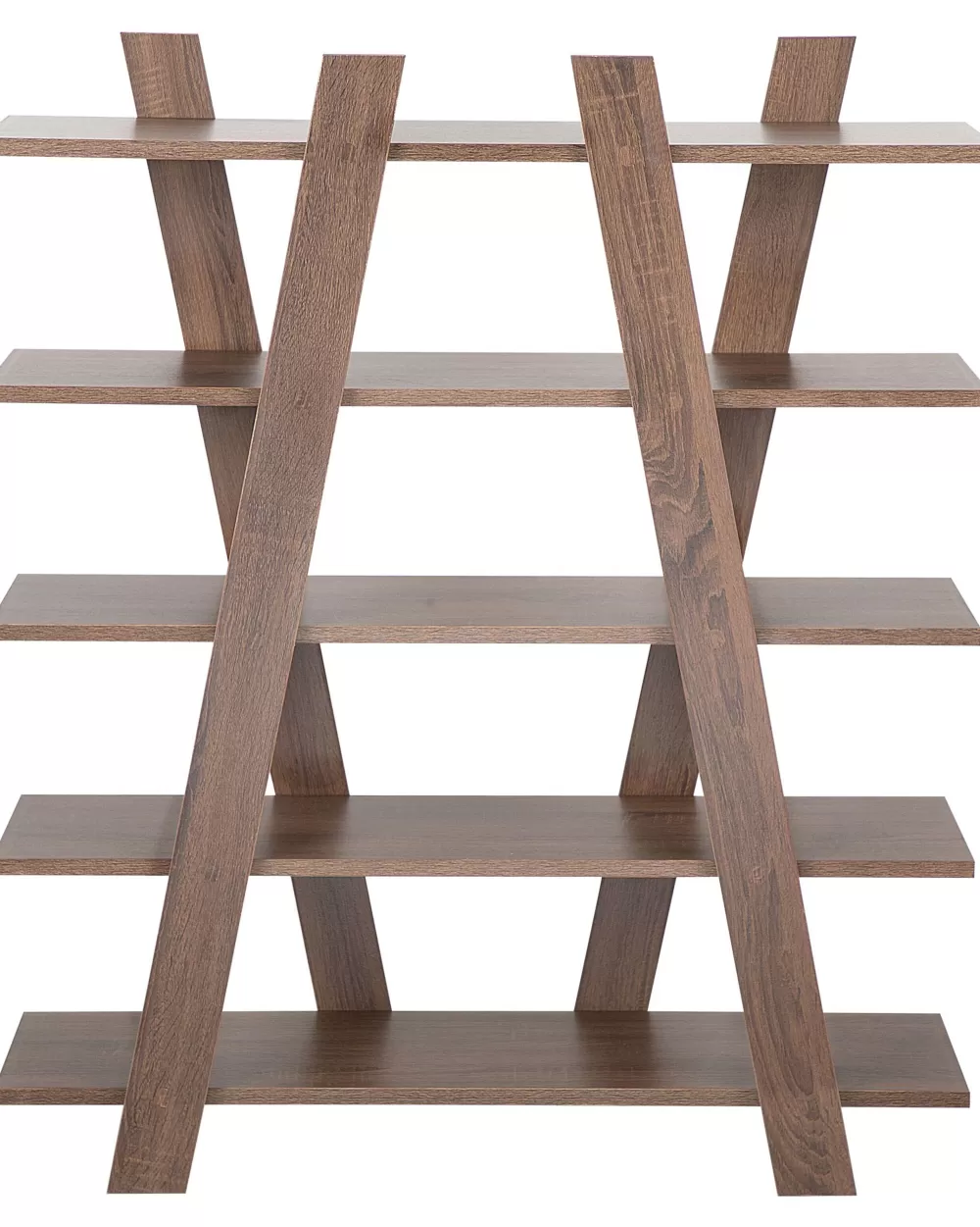 Libreria Moderna a 5 Ripiani in Legno Scuro Escalante - Design Elegante per Soggiorno o Ufficio Beliani
