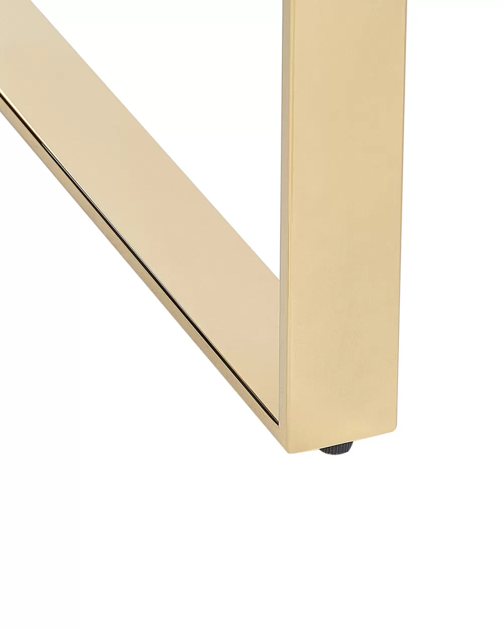 Elegante Tavolo Console con Piano in Vetro - Acciaio Inossidabile Dorato per Arredamento Moderno
