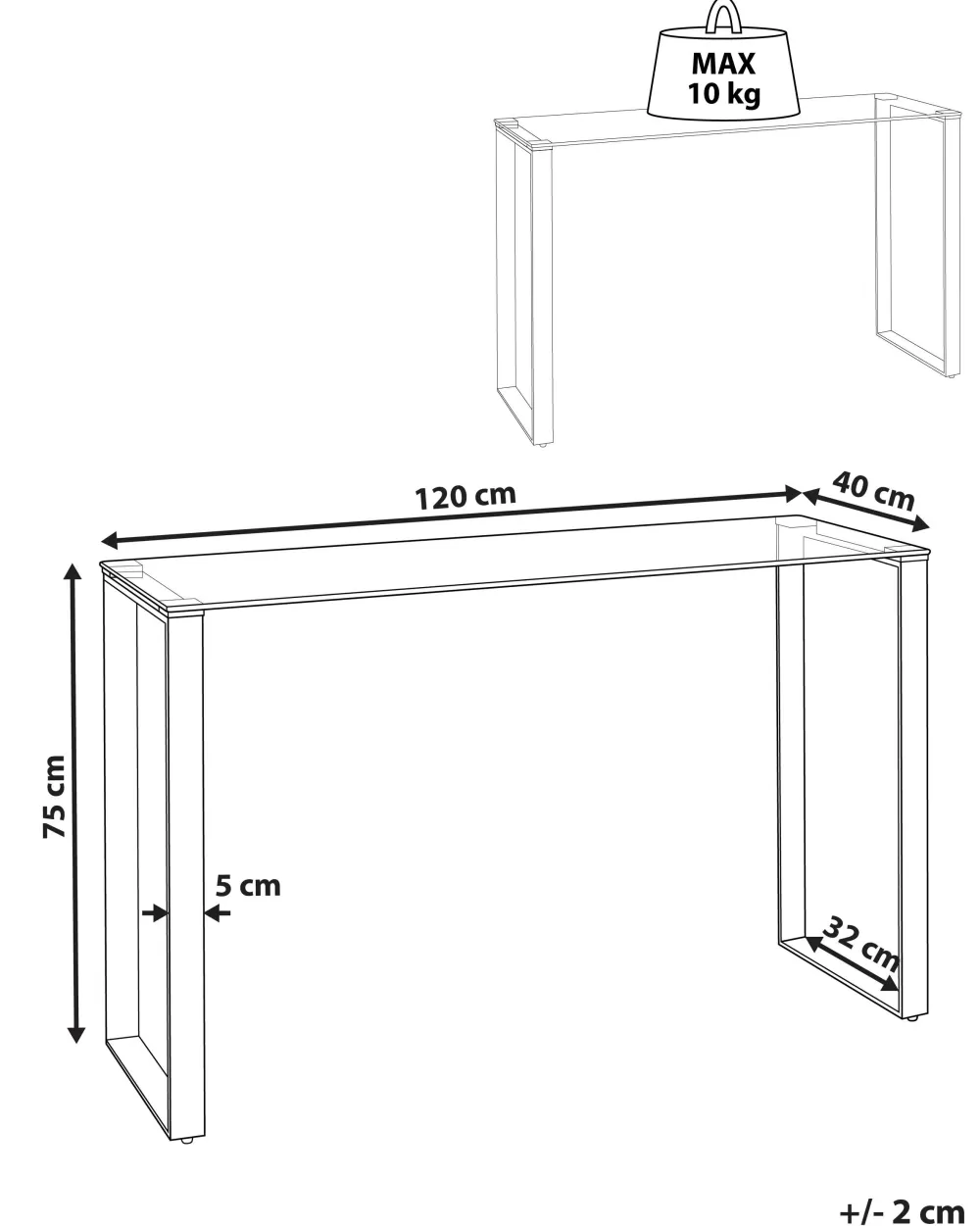 Elegante Tavolo Console con Piano in Vetro - Acciaio Inossidabile Dorato per Arredamento Moderno