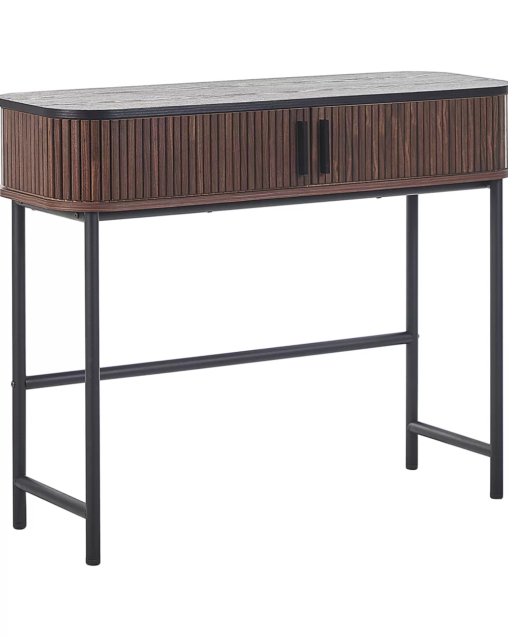Beliani - Tavolino Console in Legno Scuro con Design Elegante per Soggiorno Moderno

（：，