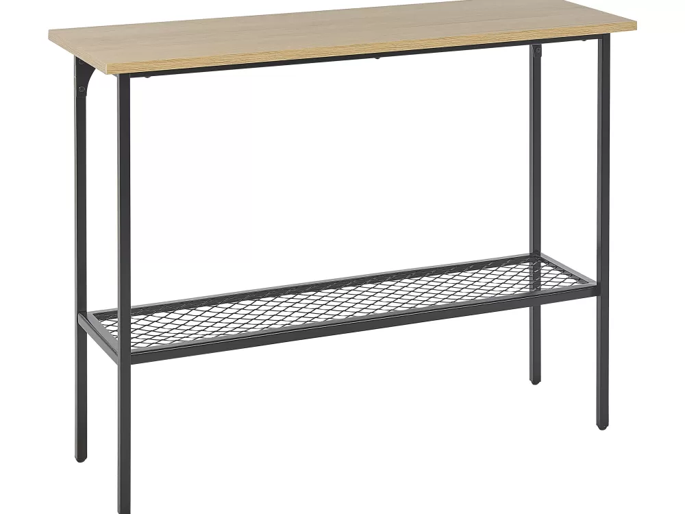 Tavolino console Beliani in legno chiaro e Dorena nero - Offerta lampo per arredamento moderno

（：，，，，，12.3%）