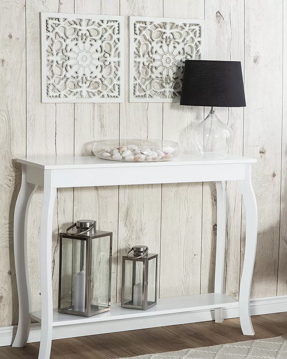 Beliani Tavolino Console Elegante Hartford - Design Moderno in Bianco per Soggiorno/Camera da Letto