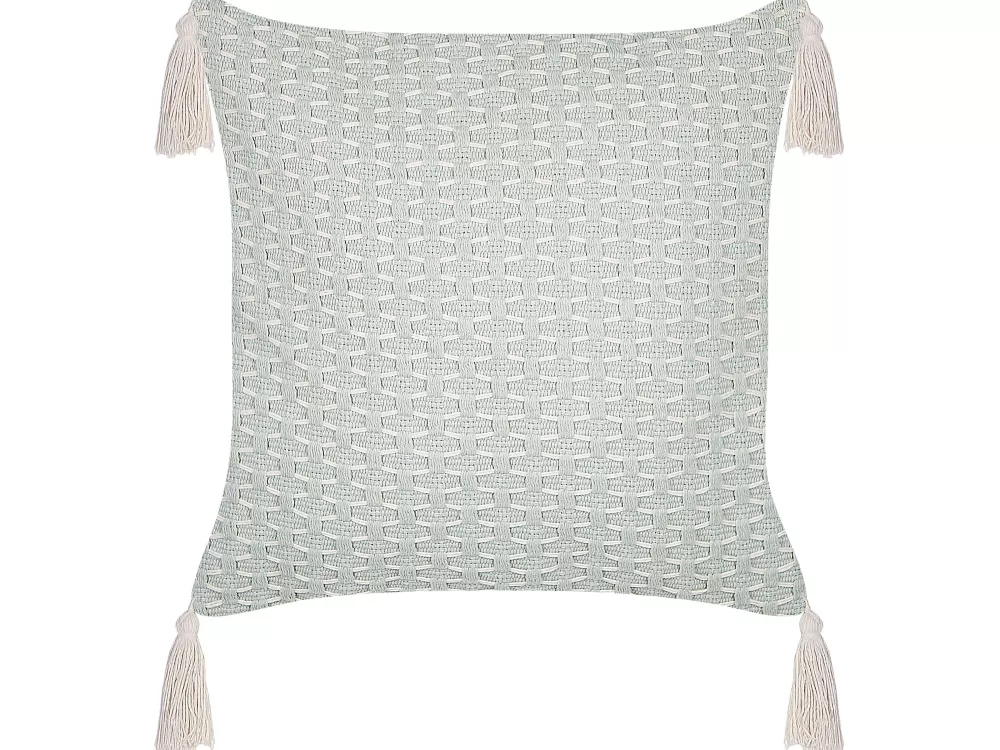 Beliani Outlet: Coppia di Cuscini Decorativi Hakone in Verde Menta Chiaro, 42x42 cm - Design Moderno per Arredi