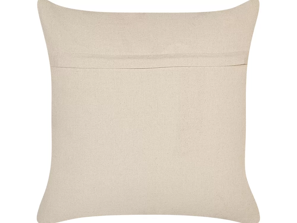 Elegante Set di 2 Cuscini Decorativi Beliani in Cotone Beige - Collezione Ixora, Dimensioni 45x45 cm