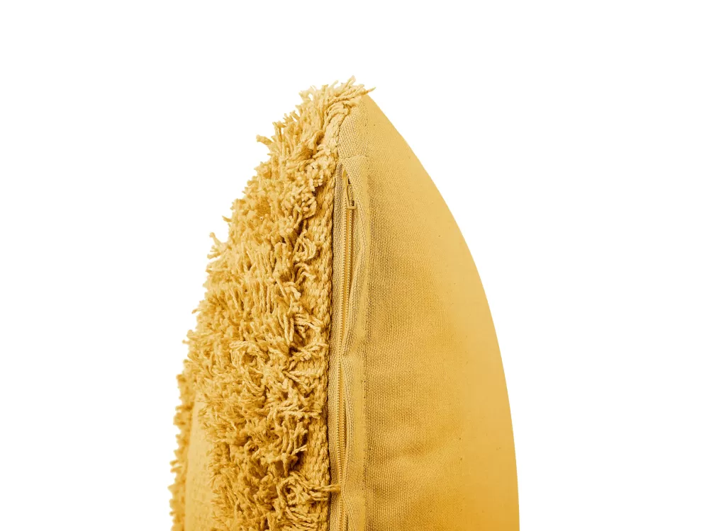 Beliani Cuscini Decorativi in Cotone Giallo - Coppia Morbida 45x45 cm per Arredo Casa | Collezione Rhoeo 

（：，