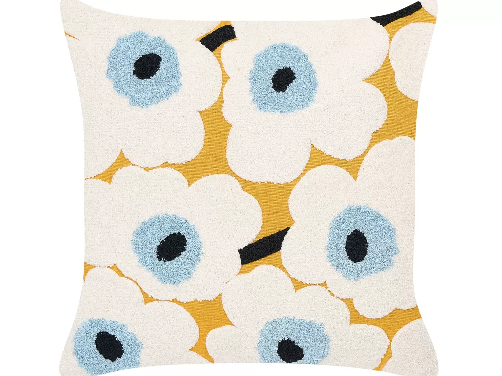 Offerta Lampo Beliani: Set di 2 Cuscini Decorativi in Cotone Stampato 45x45 cm - Verde Abete