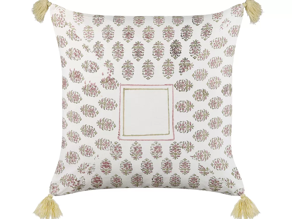 Saldo Beliani - Cuscino Decorativo in Cotone con Fantasia Multicolore 45x45 cm, Linea Setosa