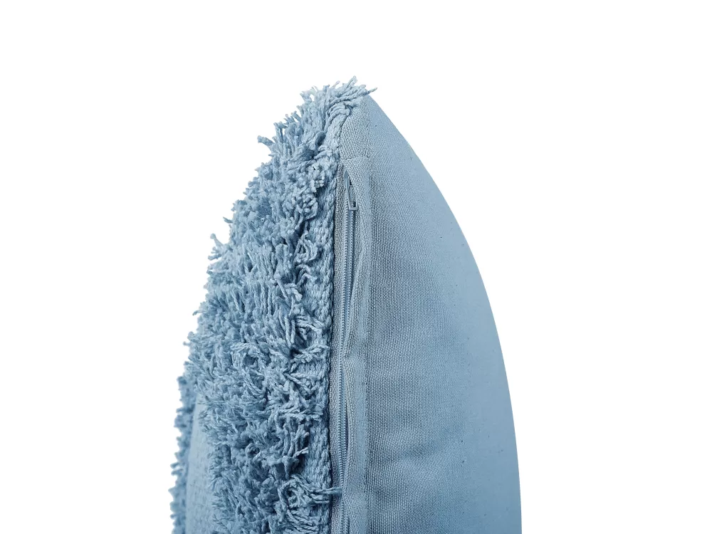 Cuscino Decorativo Beliani in Puro Cotone Azzurro - Design Moderno, Dimensioni 45x45 cm, Collezione Rhoeo