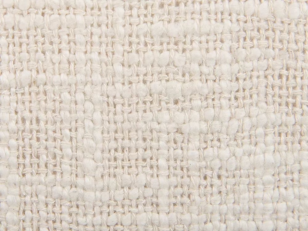 Due cuscini decorativi Beliani in cotone beige chiaro 45x45 cm - Set lino naturale con rivestimento premium per salotto

（：，