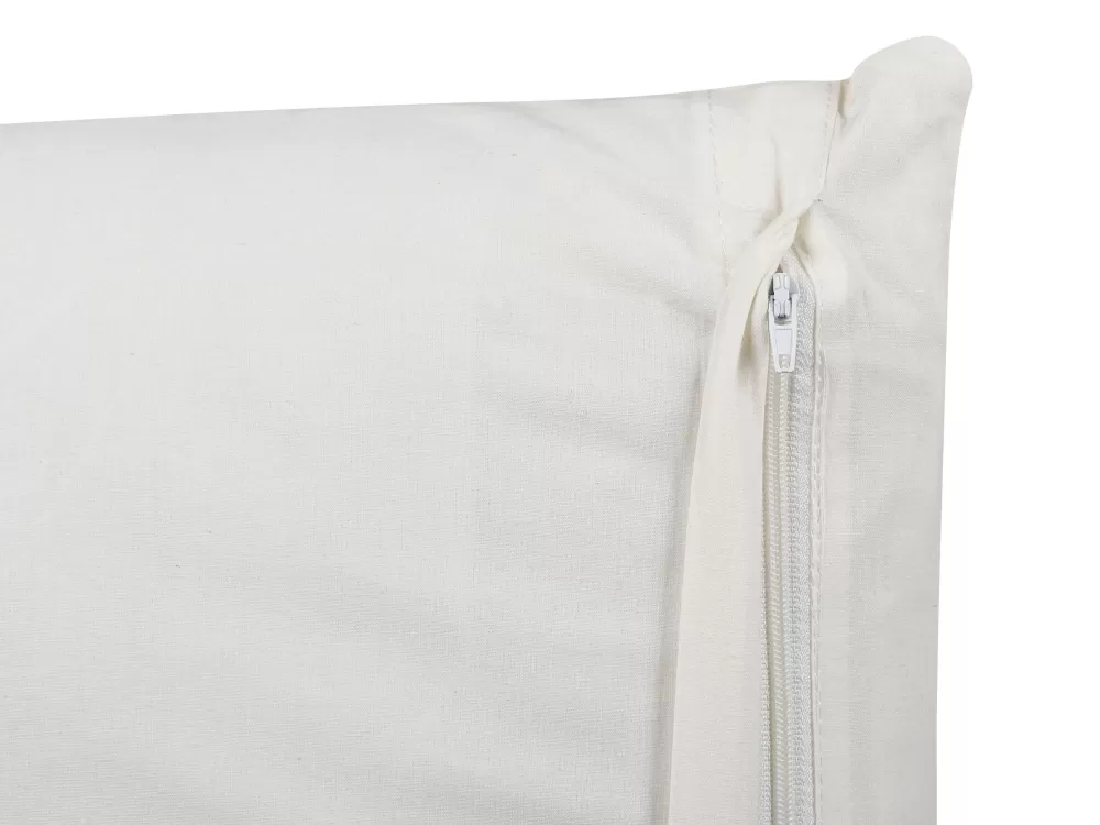 Cuscini decorativi Beliani in cotone - Coppia moderna verde/bianco 45x45 cm con design Larics