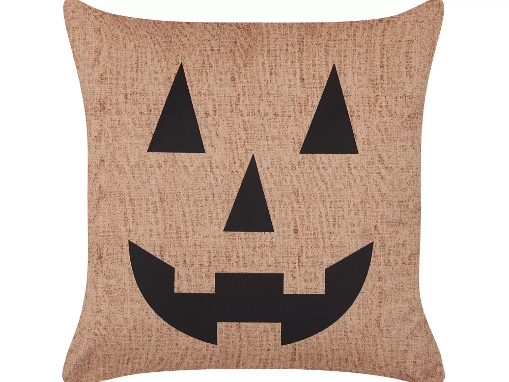 Beliani Cuscino Decorativo in Velluto Sabbia - Coppia Elegante 45x45 cm per Salotto, Tessuto Morbido con Doppia Federa, Ideale per Divani e Letti