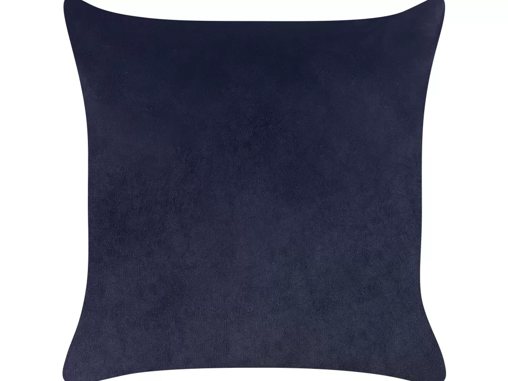 Cuscini Decorativi in Velluto Premium Nero con Rifiniture Senape - Set da 2 Pezzi 45x45 cm | Beliani Outlet, Spedizione Veloce