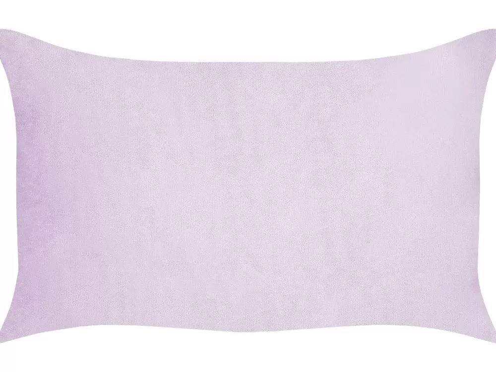 Coppia di 2 cuscini decorativi in velluto viola 47x27 cm - Imbottitura miglio Beliani
