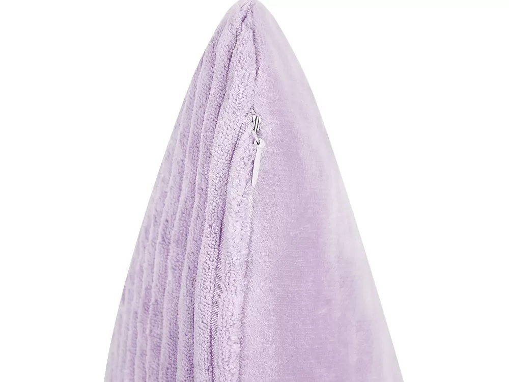 Coppia di 2 cuscini decorativi in velluto viola 47x27 cm - Imbottitura miglio Beliani