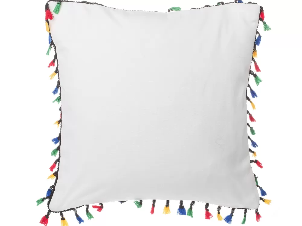 Cuscini Decorativi Morbido Mallow Bianco 45x45 cm - Confezione da 2 Pezzi, Hot Beliani