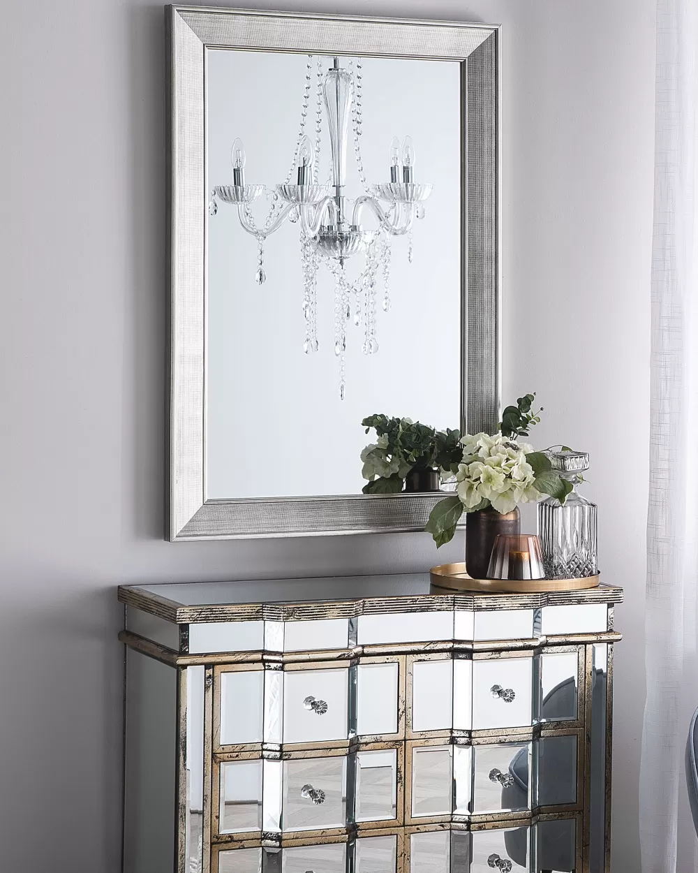 Beliani Outlet - Cuscino Decorativo 45x45 cm Stampa Nemesia, Bianco e Blu per Arredo Moderno