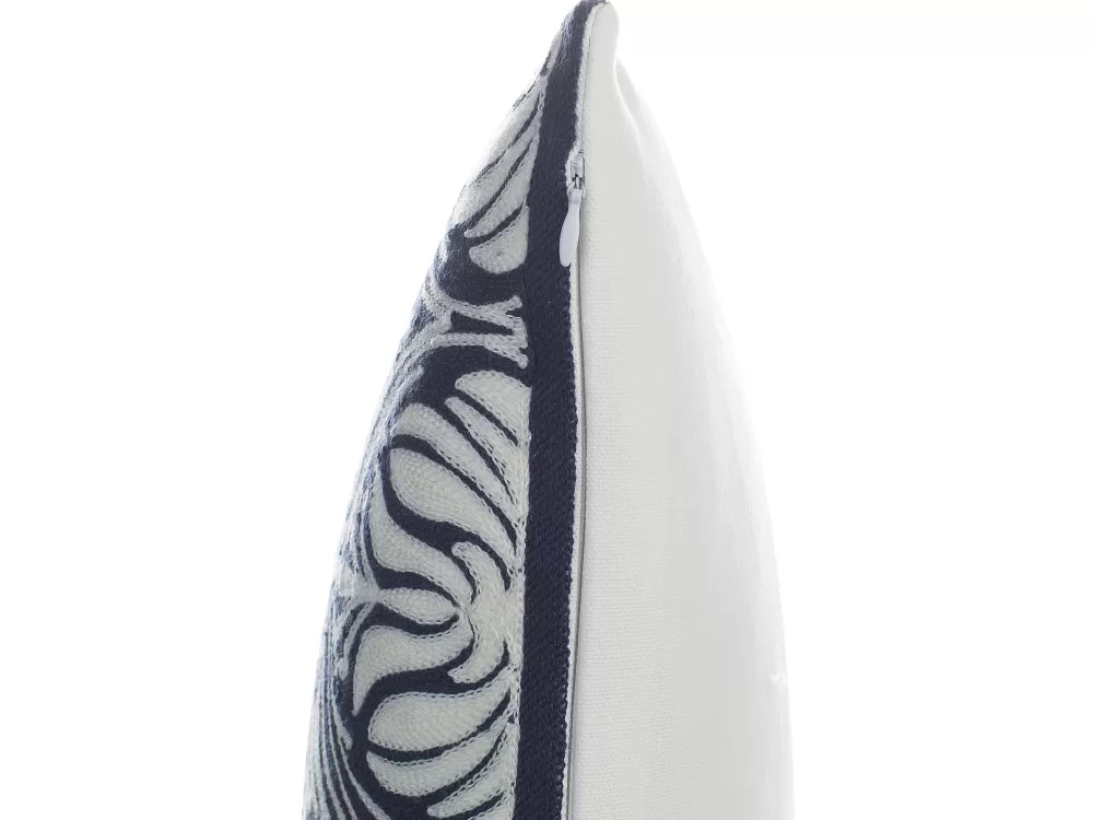 Beliani Outlet - Cuscino Decorativo 45x45 cm Stampa Nemesia, Bianco e Blu per Arredo Moderno