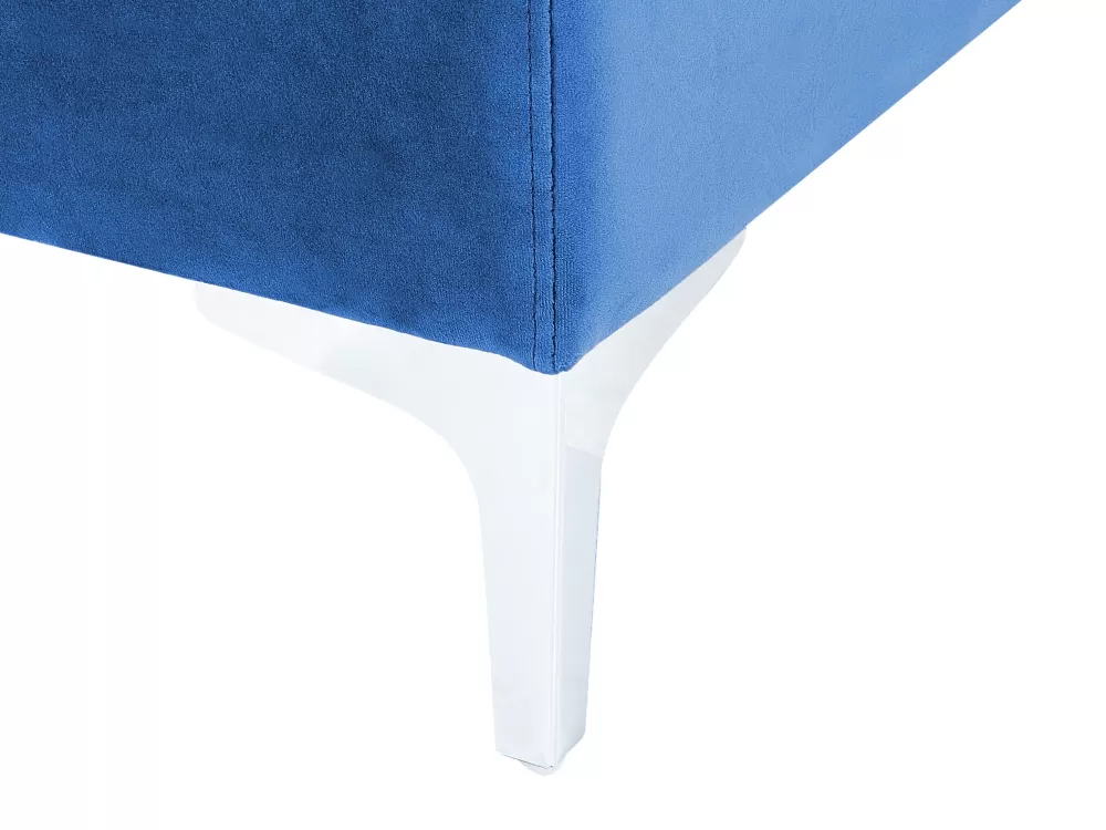 Beliani Promo: Modulo Angolare in Velluto Confortevole, Design Contemporaneo Blu Marina - Collezione Evja