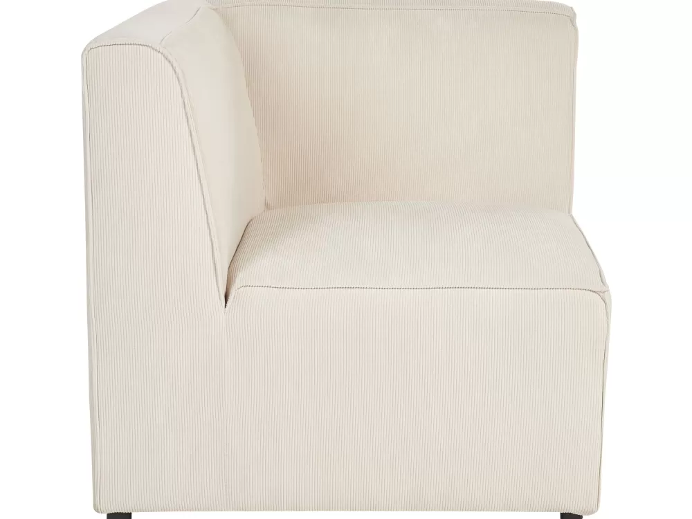 Beliani Divano Angolare Design Scandinavo Lemvig in Tessuto Beige Chiaro - Modular Comfort Moderno