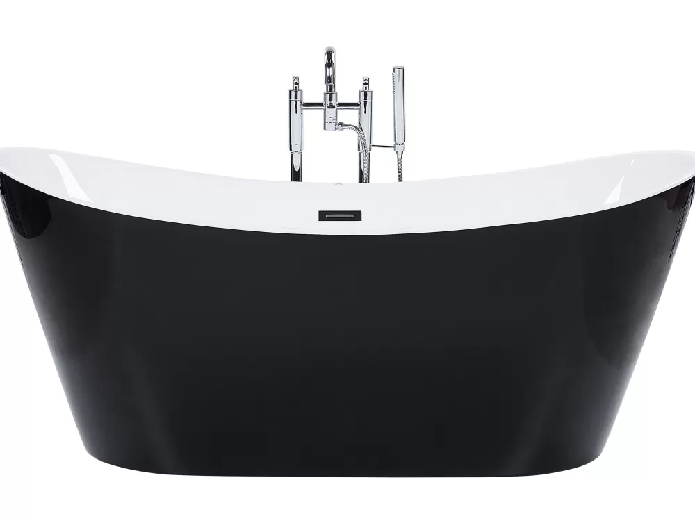 Vasca da Bagno Antigua Beliani - Design Indipendente Elegante, Nero Opaco 180x78 cm, Per Un Tocco di Lusso nel Tuo Bagno