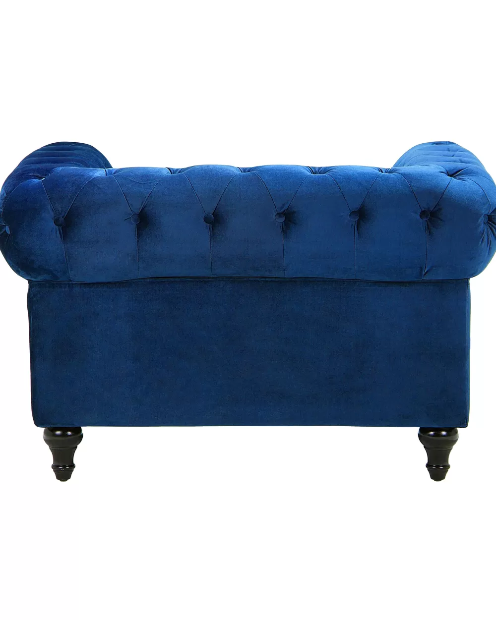 Poltrona Chesterfield in Velluto Blu Navy - Design Elegante e Imbottitura Morbida by Beliani

，，(elegante/morbida)，，，。