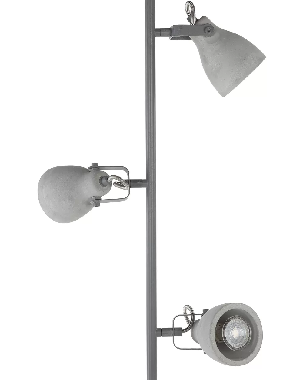 Lampada da Terra Moderna Beliani Design a 3 Luci in Cemento Grigio Chiaro - Illuminazione Elegante per Interni Mistago