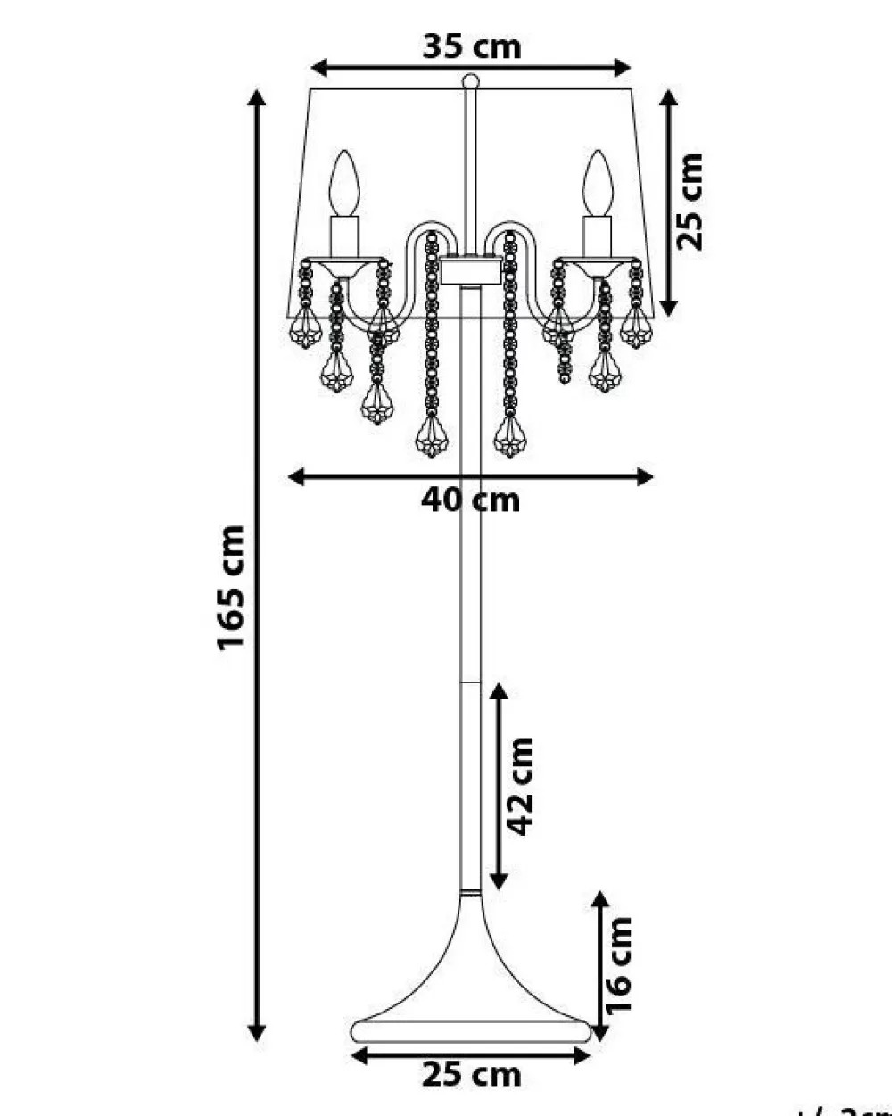Beliani Lampada da Terra Moderna con 3 Luci, Design Elegante in Metallo Grigio Chiaro - Modello Evans per Interni Contemporanei