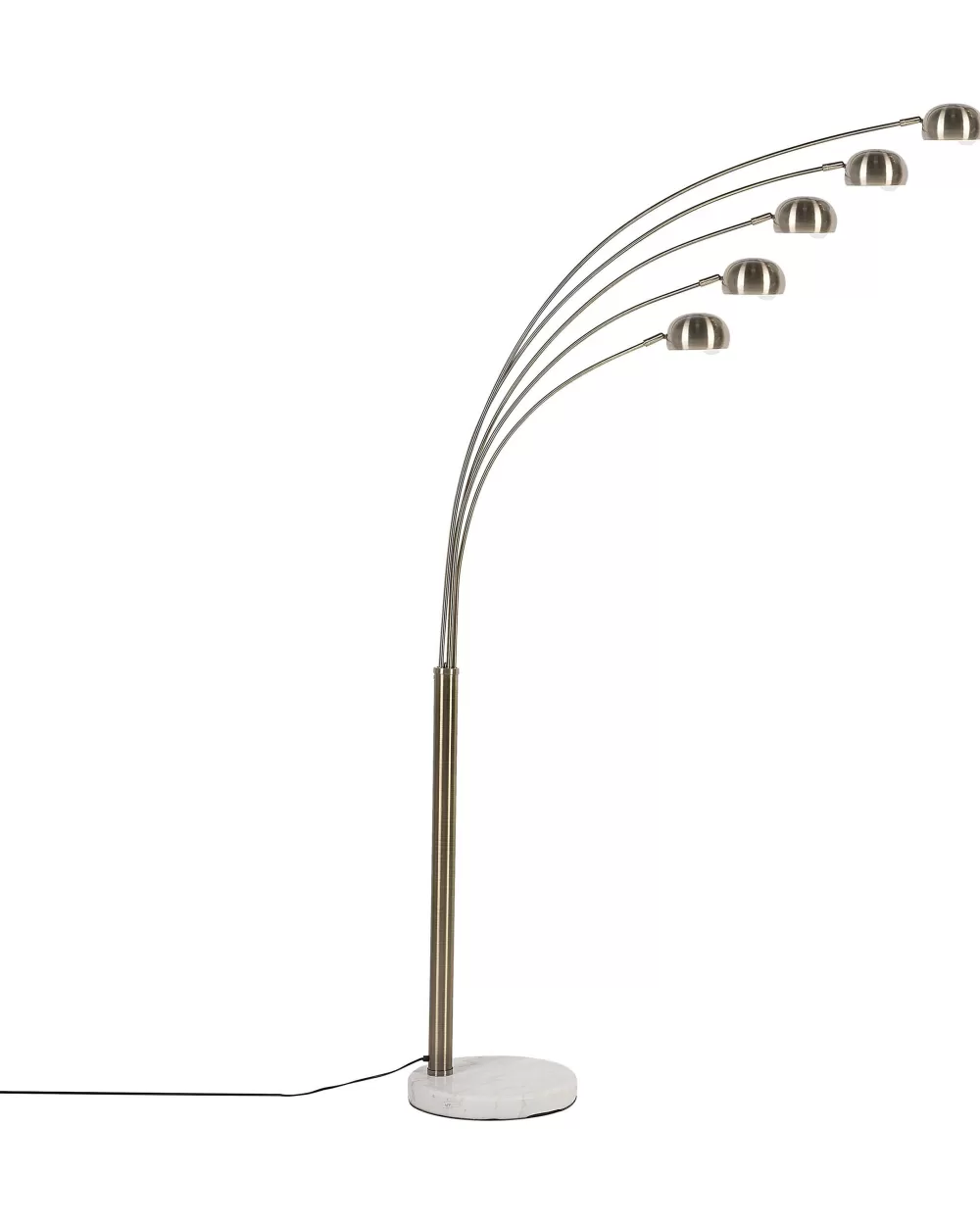 Lampada da Terra Elegante Flinders con 5 Punti Luce Regolabili - Design Moderno in Metallo Dorato per Interni Raffinati