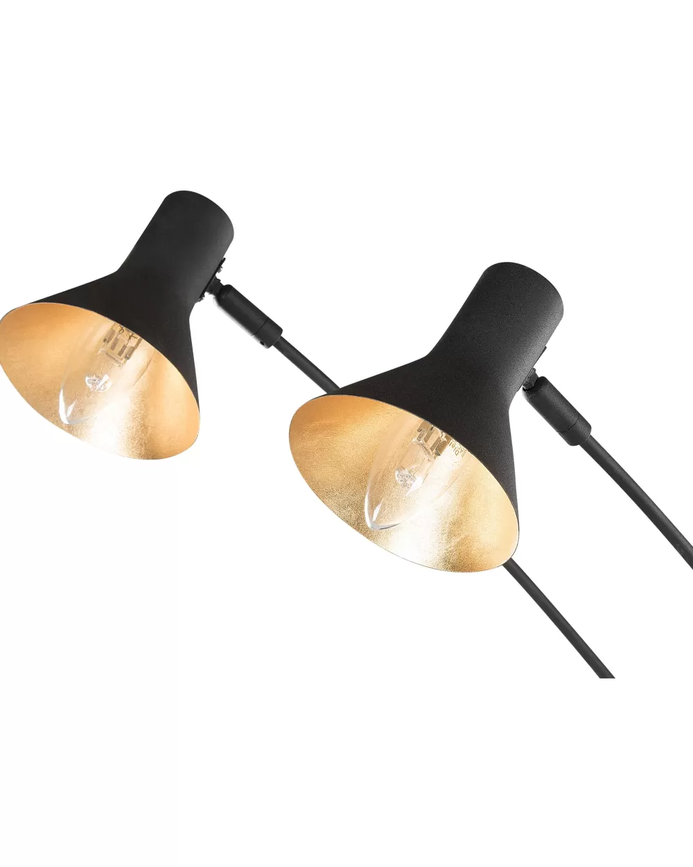 Beliani Lampada da Terra Moderna a 5 Luci con Struttura in Metallo Nero - Design Elegante per Interni