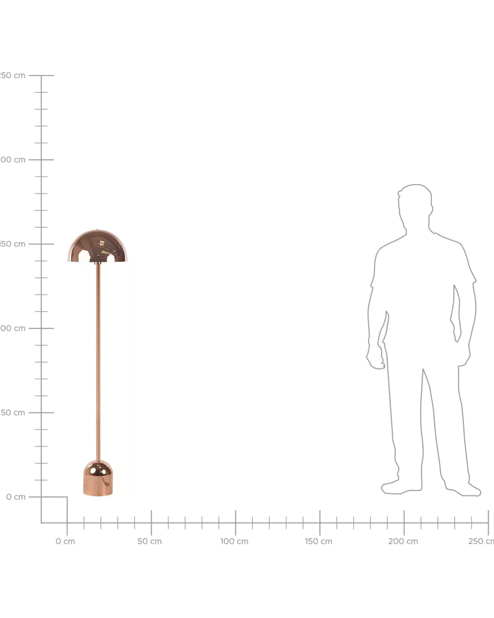 Lampada da Terra Beliani Macasia in Metallo con Finitura Ramata - Design Elegante per Interni Moderni