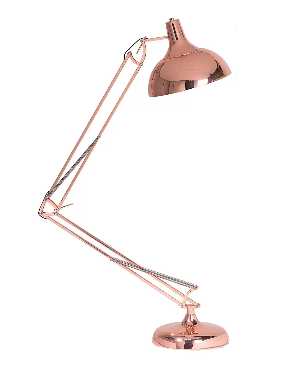 Lampada da Terra Beliani Parana in Metallo con Rifiniture in Rame - Design Elegante per Interni Moderni