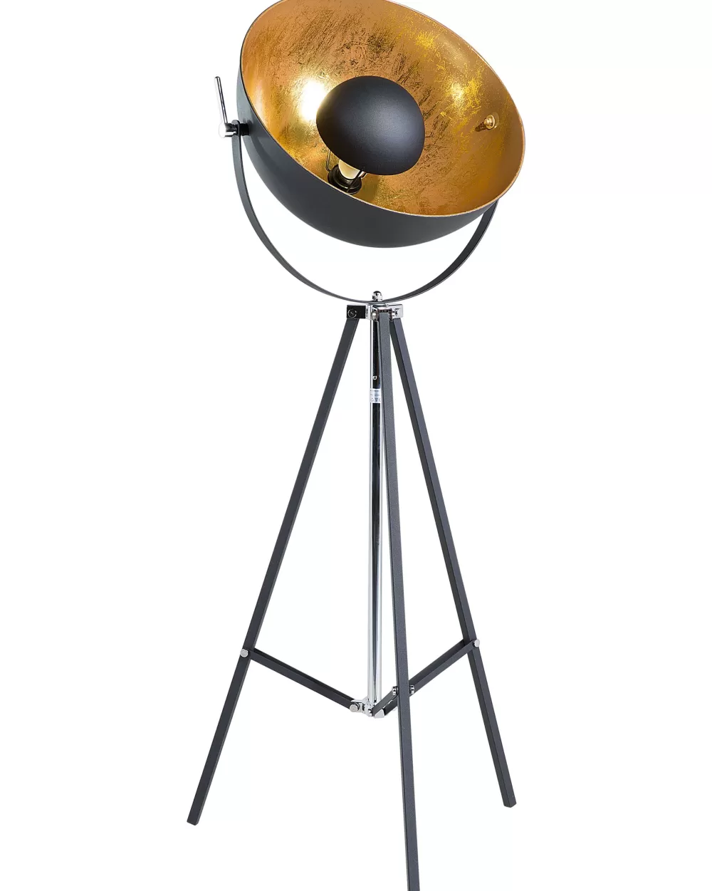 Beliani Lampada da Terra Moderna in Metallo Scontata - Design Nero/Oro con Tocco Elegante Thames II