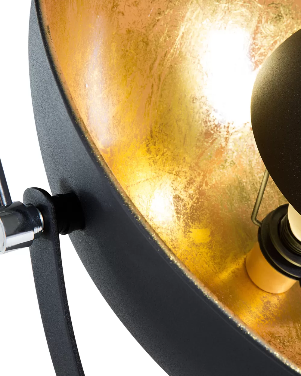 Beliani Lampada da Terra Moderna in Metallo Scontata - Design Nero/Oro con Tocco Elegante Thames II