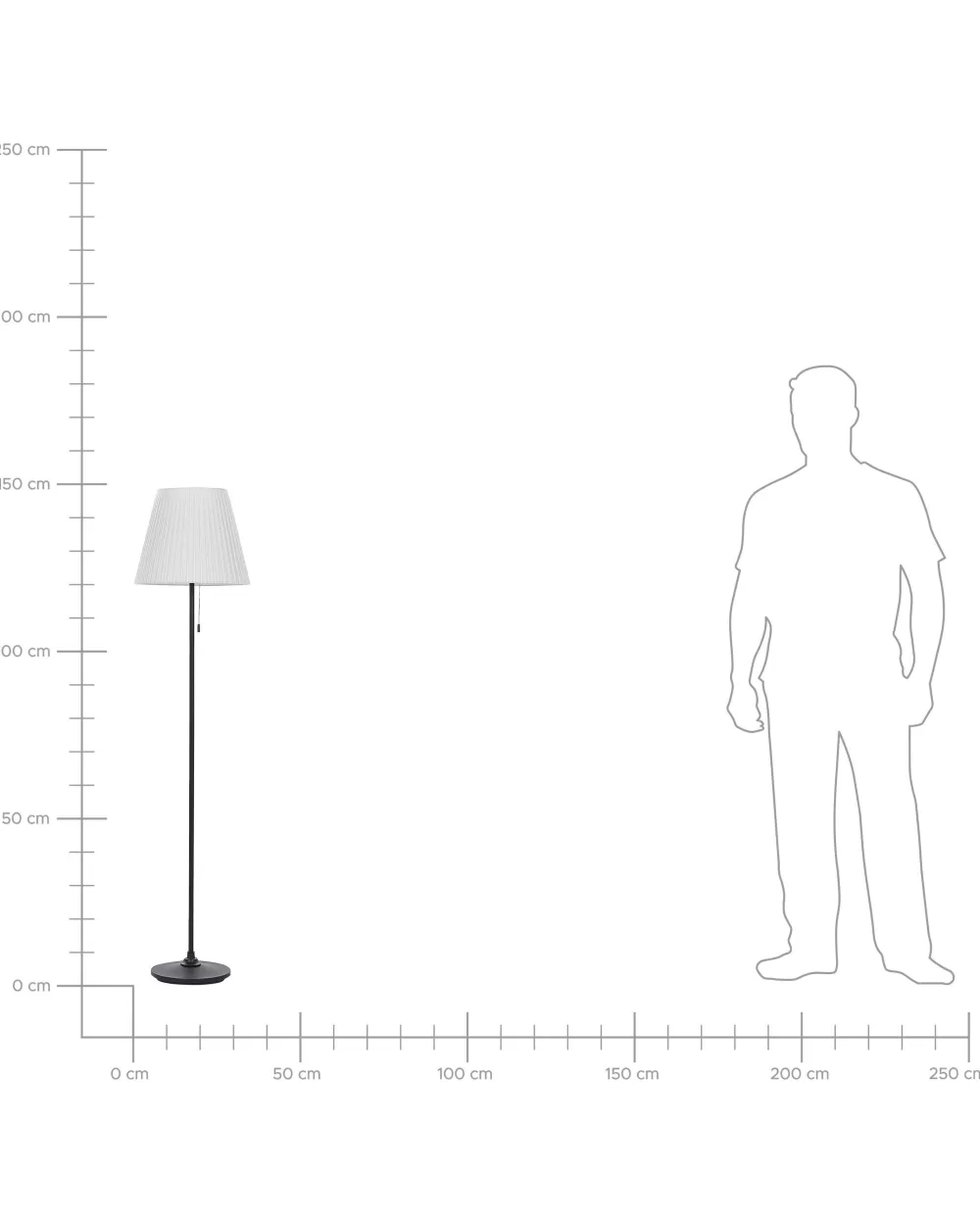 Lampada da Terra Moderna in Ferro Bianco e Nero - Modello Torysa di Beliani