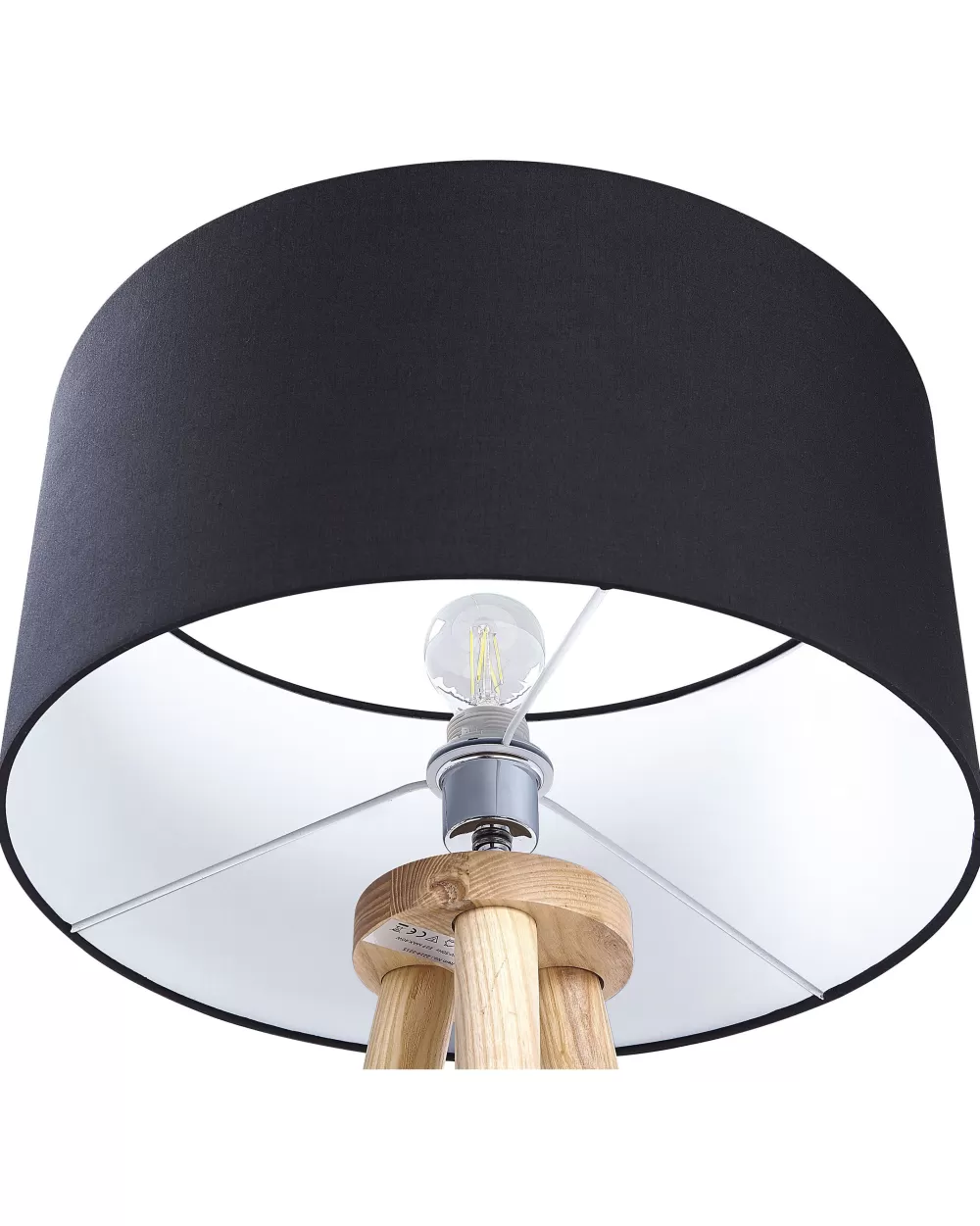 Lampada da Terra Beliani Nitra - Design Moderno in Quercia con Finitura Nera per Interni Eleganti
