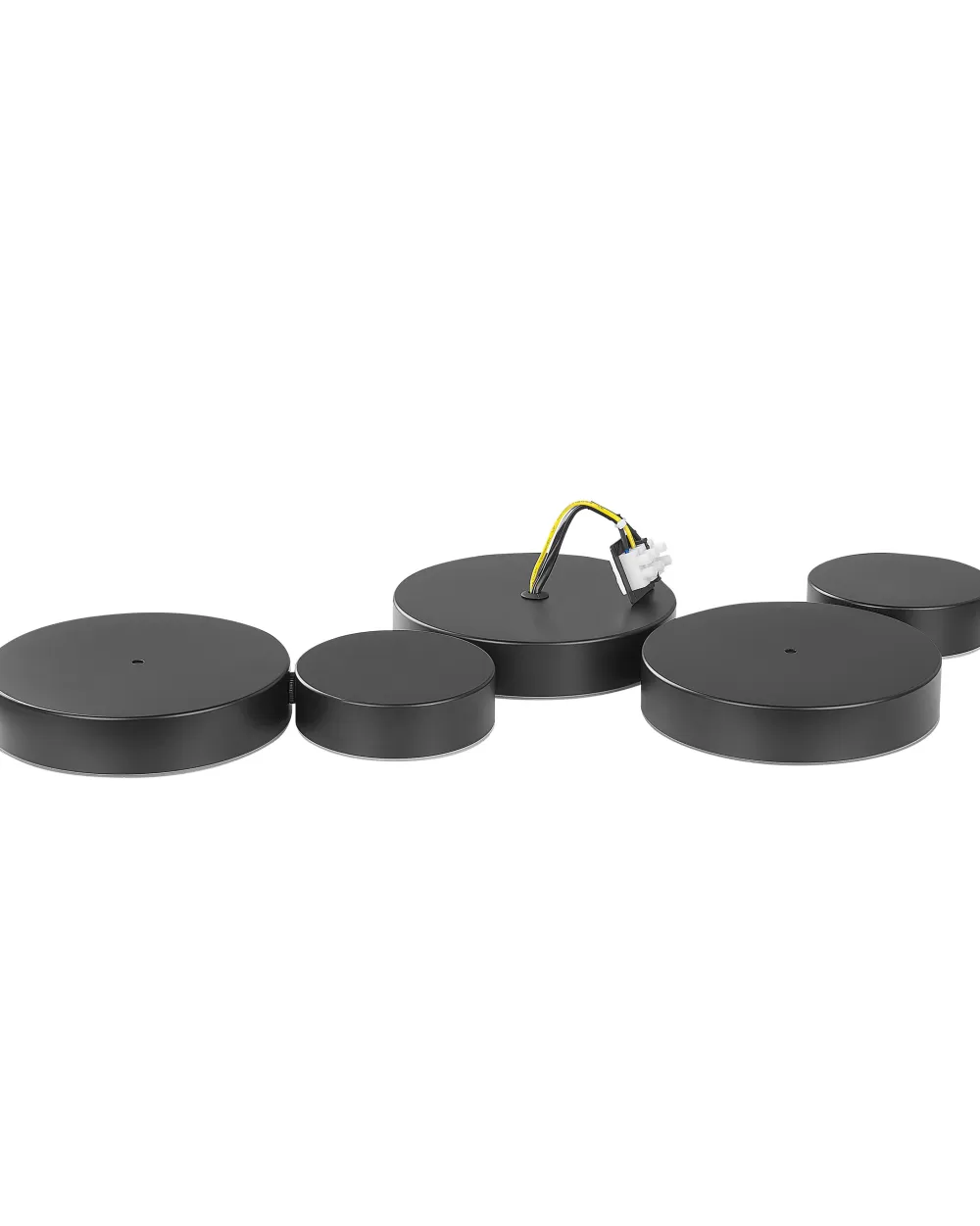 Lampada a LED per Soffitto Beliani Modello Luga - 5 Luci in Ferro Nero Design Moderno