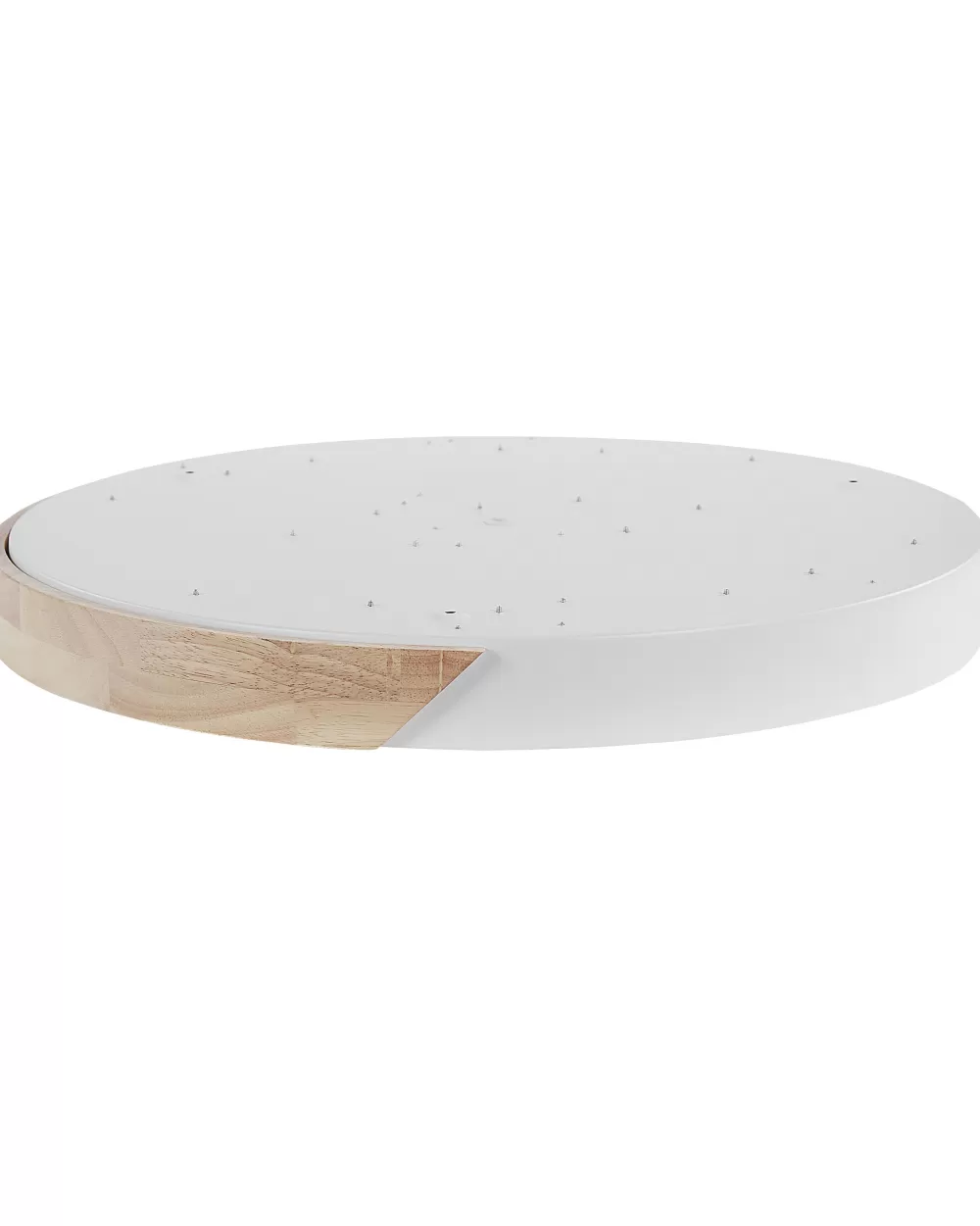 Lampada a LED Moderna Beliani per Soffitto - Struttura in Legno e Acciaio, Colori Bianco/Lucido - Design Elegante Pattani