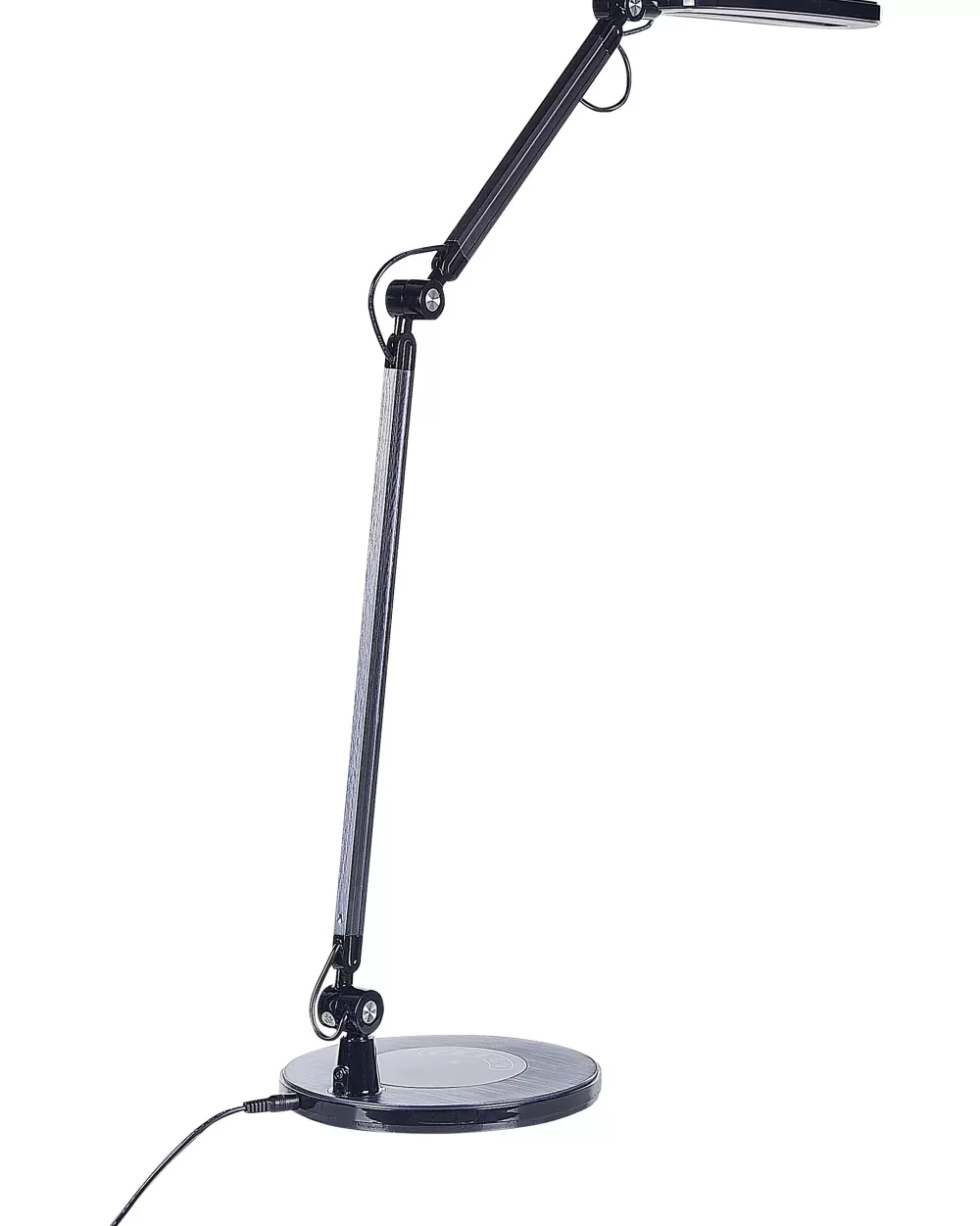 Lampada da Tavolo LED Beliani in Alluminio - Design Moderno Nero con Base Grus, Illuminazione Elegante per Interni