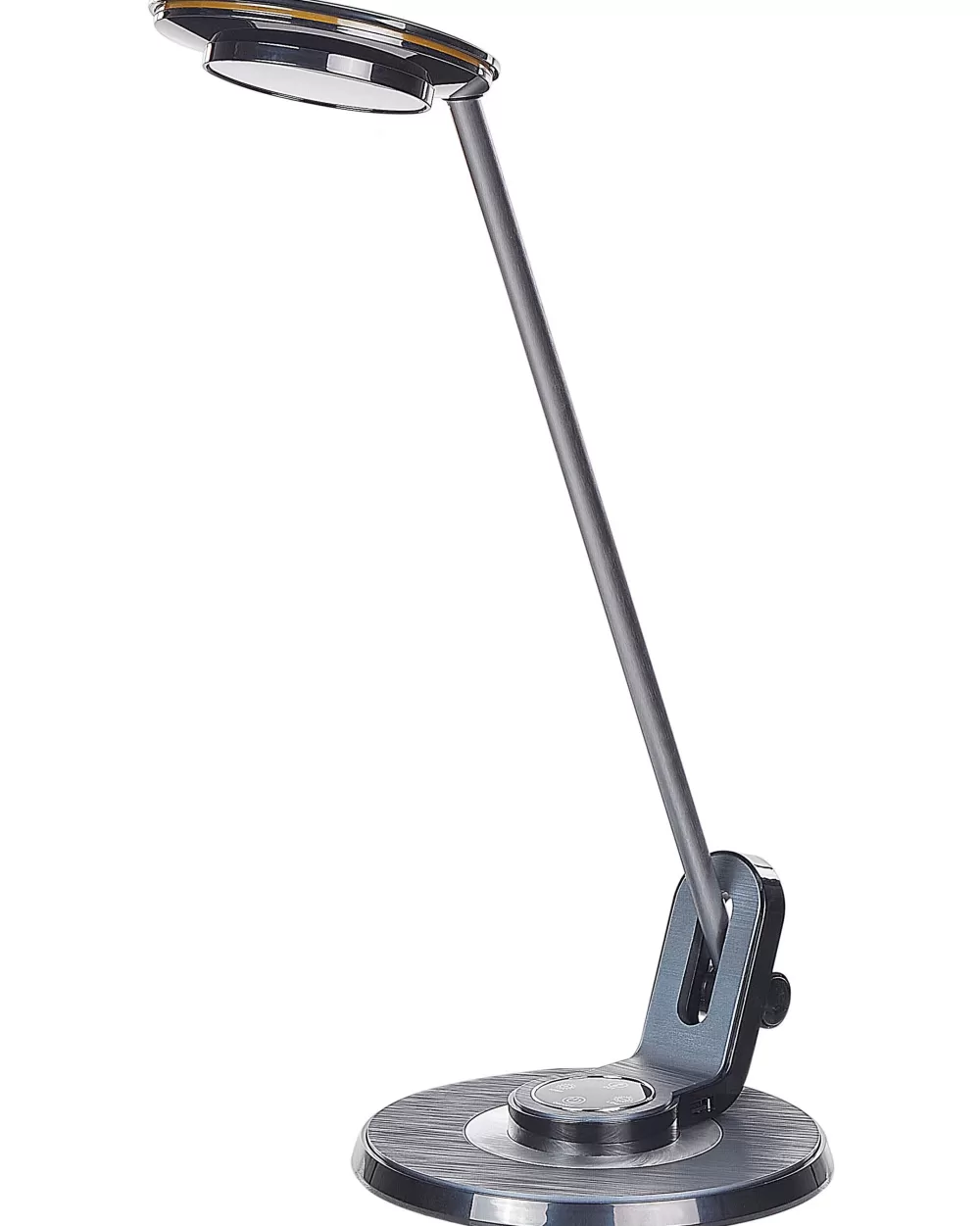 Lampada LED Moderna da Tavolo in Alluminio con Porta USB - Design Elegante in Argento e Nero Corvus