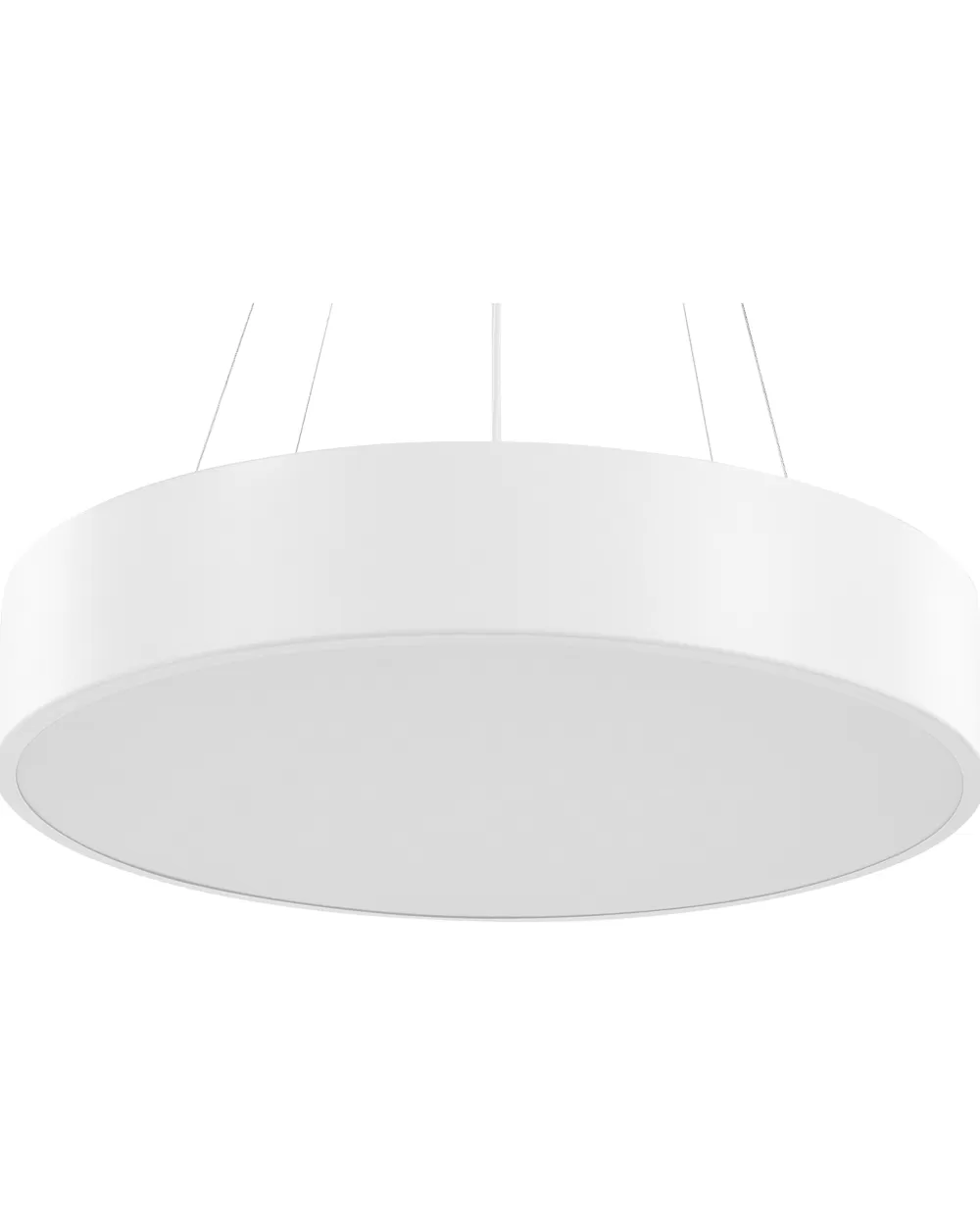 Beliani - Lampadario LED Sospeso in Acciaio Bianco Balili, Design Moderno e Minimalista